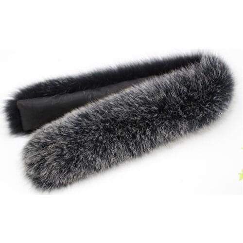 100% Natural Genuine Fox Fur Scarves Collar Accessories Real Fox Fur Collars Female Fox Fur Collar Ring Scarf Women 70CM L39