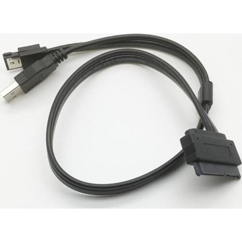 Hard Disk Drive 2 5" inch SATA 22Pin to eSATA Data USB Powered Cable Adapter 0.5M