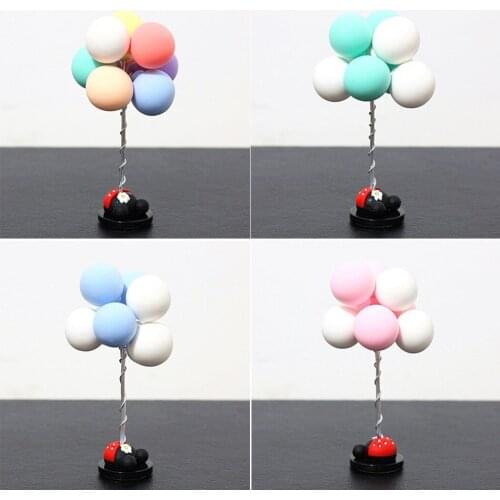 1pc Car Decoration Confession Macaron Balloon Decoration Cute Mini Console Dashboard Car Decoration