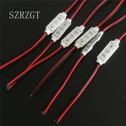 12V-24V Mini 3 Keys Single Color LED Controller Brightness Dimmer for led 3528 5050 strip light