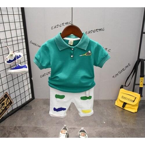 2020 summer Boy causal t-shirt + shorts two-piece flower boys clothing baby boy sets childrens set kids ports suits 17