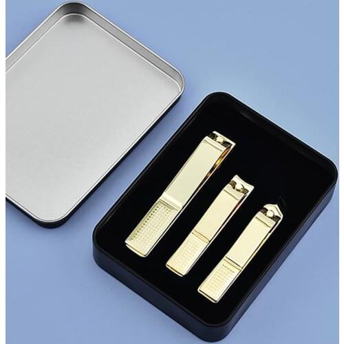 3PCS Kapmore Nail Clipper Set Portable Reusable Fingernail Clipper Nail Cutter With Storage Case Stainless Steel Nail Files