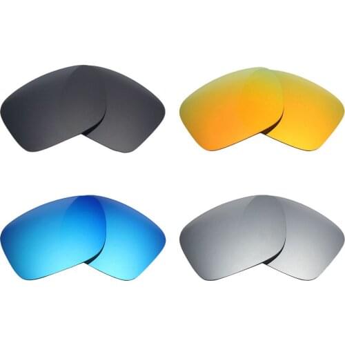 4 Pairs Mryok Anti-Scratch POLARIZED Replacement Lenses for-Oakley Holbrook Sunglasses Black & Blue & Red& Silver