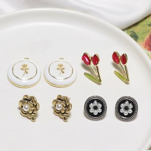 6pcs Korean New Earring Party Jewelry for Women Personality Creative Garland Butterfly Dream Statement Earrings Diy Accessories