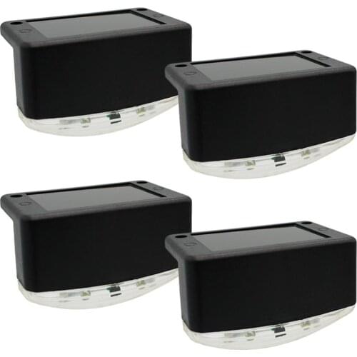 8PCS Solar Fence Light Outdoor Wall Lamp Night Light Garden Landscape Step Stair Solar Deck Lights IP65 Waterproof Lighting