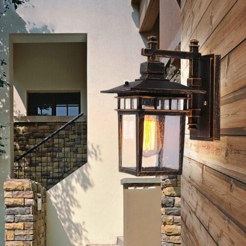 American vintage water-resistant wall lamp american style outdoor wall lamp garden lights waterproof lighting fitting outdoor