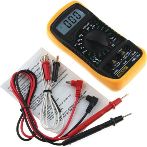 Professional Digital Multimeter AN8205C LCD Display Digital Multimeter AC/DC Thermometry Ammeter Voltmeter Ohm Meter Tester
