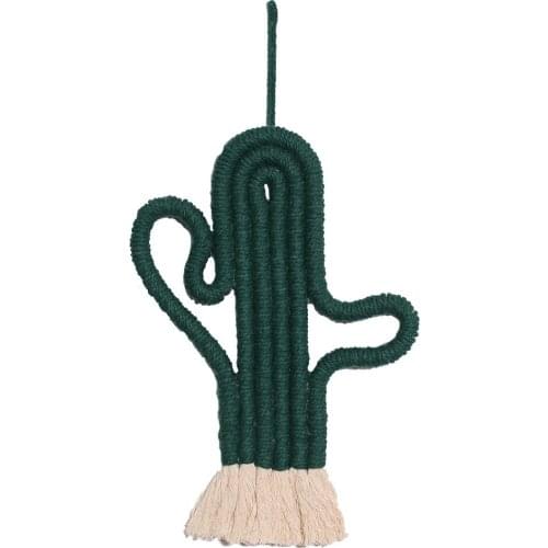 Farmhouse Decorative Ornament Home Ins Decoration Christmas Tree Pendant Hand-woven Tapestry Cactus Living Room Wall Decoration