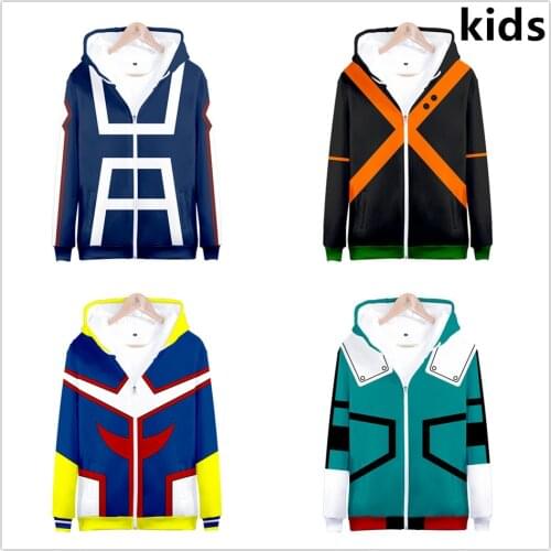 3 To 14 Years Kids Hoodies My Hero Academia 3d printed Hoodie Sweatshirt Boys Girls Outerwear Jacket Coat Children Clothes