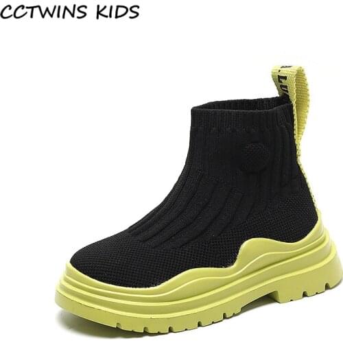 Kids Boots 2021 Autumn Baby Girls Fashion elastic fabric Ankle Low Boots Princess Dress Thick Sole Platform Children Breathable