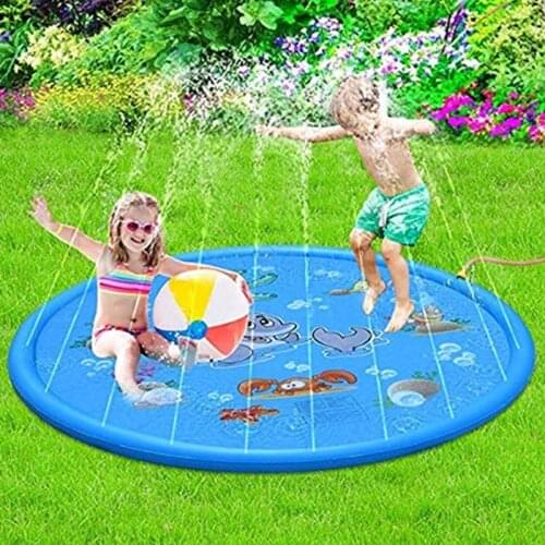 Childrens Play Water Mat Inflatable Spray Water Cushion Outdoor Game Toy Lawn For Kids Summer Pool Fun Spray Water Cushion Toys