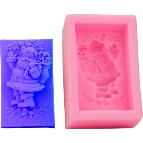DIY Santa Cake Decoration Mold Three-dimensional Pastry Baking Fondant Tool Soap Mold