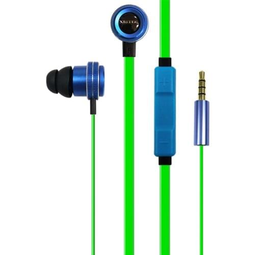 Brand Earphones Green Wired HIFI Stereo 3.5mm Headsets With In-line Mic for Smartphones Calls Deep Bass CF CS Gaming Headphones