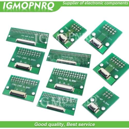 FPC FFC 0.5MM Pitch For cable transfer Conversion board DIY PCB board 6P/8P/10P/20P/30P/40P/60P connector