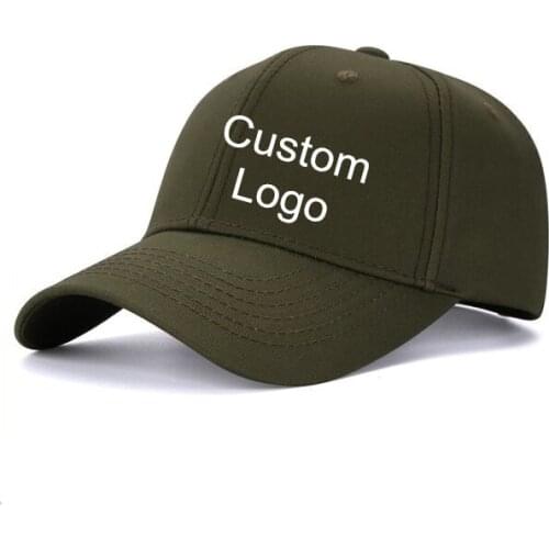 1pc custom logo baseball caps Adult men casual adjustable snapbacks hat DIY print logo embroidery sun caps