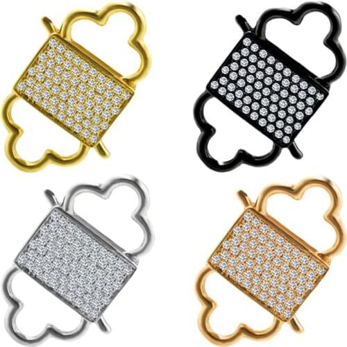 Classic Fashion Charm Copper Micro Pave Personality DIY Jewelry Carabiner Bracelet Necklace Pendant Wholesale