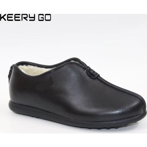 Mothers shoes classic factory direct sell cowhide + inside all wool womens shoes, soft, comfortable and warm 35-41