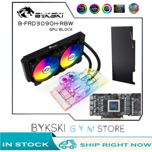 Bykski AIO GPU Water Cooling Kit RGB For NVIDIA RTX 3080 3090 AIC Reference Graphics Card VGA Liquild Cooler 5V, B-FRD3090H-RBW