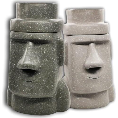 Tissue Box Container Toilet Paper Holder Easter Island Resin MOAI Stone Farmer Wet Baby Napins Case Toilet Paper Holder Storage