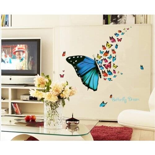 Creative butterfly stickers wallpaper Household adornment to wall stickers decoration Creative Household wallpape