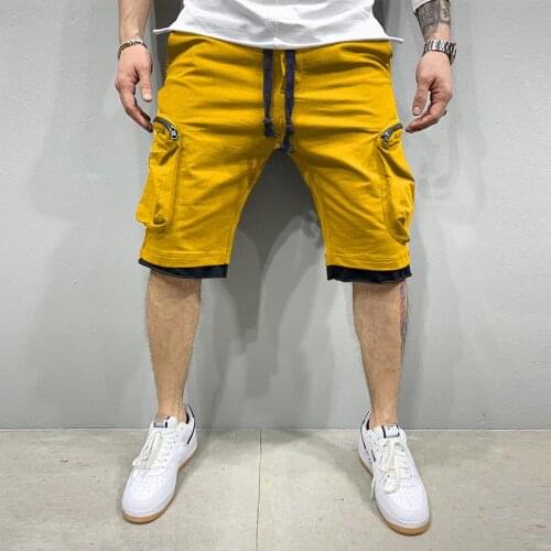 Summer Gym Quick-drying Shorts Casual Fitness Streetwear Mens Jogging Short Pants Men Multi-pocket Sport Casual Hip Cargo Short