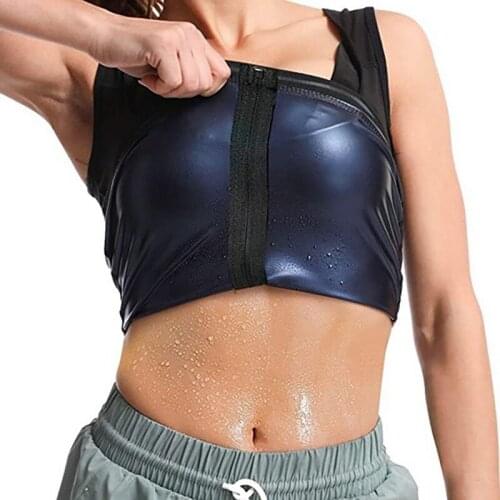 Women Sauna Shaper Vest Thermo Sweat Shapewear Tank Top Slimming Vest Waist Trainer Corset Gym Fitness Hot Workout Zipper Shirt