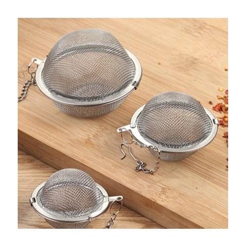 2pcs/set 304 Stainless Steel Stew Filter Box Seasoning Bag Kitchen Accessories Spice box Tea Filter Soup Bag With Lock Kitchen H