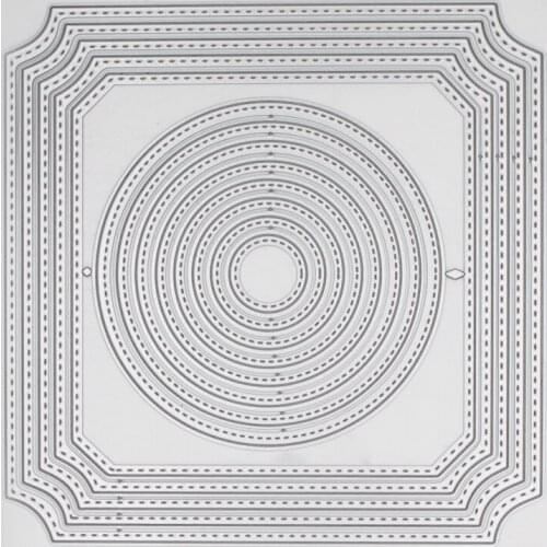 Metal Cutting Dies Frames and Square Scrapbooking Album Decoration Embossing Paper Card Craft 149*149