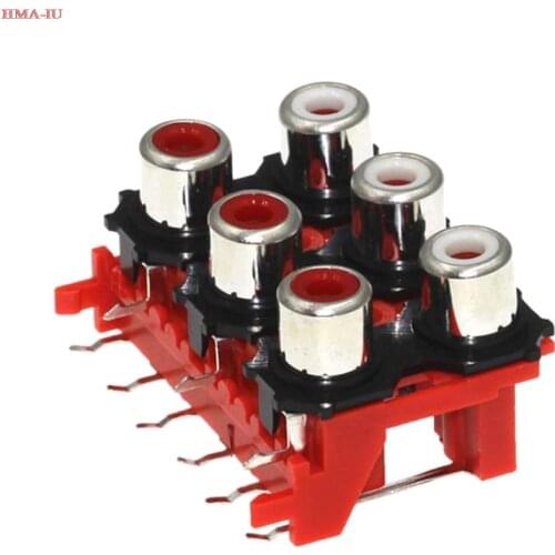 PCB Panel Mount RCA Socket Female Jack Audio Video AV Connector 2P 4P 6P 8P