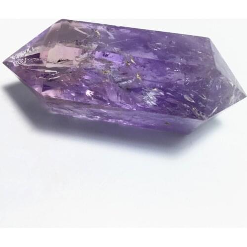 Natural Amethyst Crystal Quartz Point Double Pointed Stone Minerals Great for Meditation Positive Healing Home Decoration
