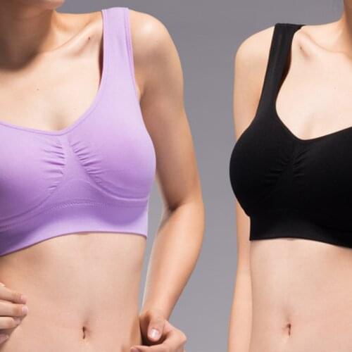 Newly WireFree Sports Bras for Women Running Yoga Top Fitness Seamless Clothes with Pad