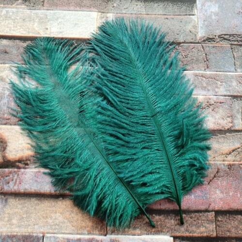 Wholesale 500pcs Dark Green High Quality Natural Ostrich Feathers 20-25cm/ 8-10 inch For Wedding Party Accessories Decoration
