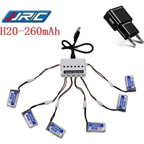 Original Upgrade 260mAh JJRC H20 battery For H20 Syma S8 M67 U839 RC Quadcopter Parts 3.7v Lipo Battery and 3.7v Charger 6-in-1