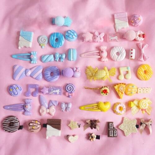 Original Sweet Barrettes Cute Lolita Pink Blue Purple Brown Yellow Sweet Harajuku Headdress Lollipop Hairpin Ornament