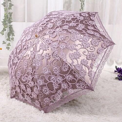 Oura mixed wholesale H3206 folding sunshade umbrella lace black rubberunshine umbrella