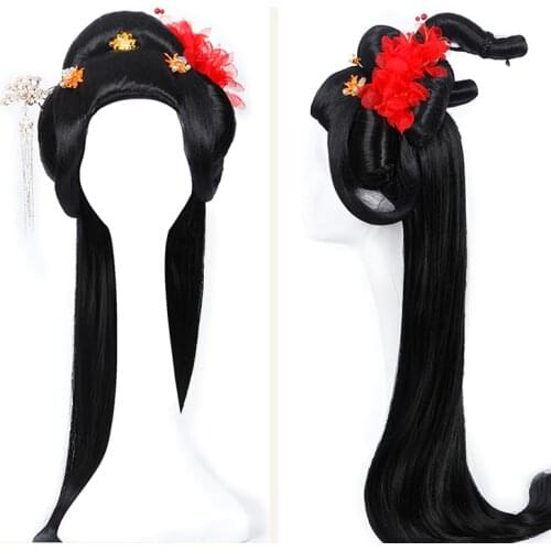 Multi Designs Ancient Chinese Fairy Princess Empress Makeup Hair Wigs Long Hair for Cosplay TV Play Photography