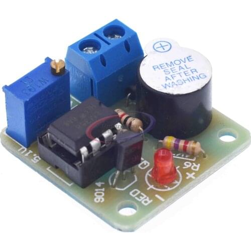 DC 12V LM358 Accumulator Sound Light Alarm Board Buzzer Prevent Over Discharge Controller Module Without Overvoltage Protection