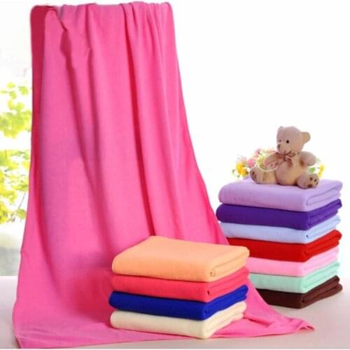70x140cm Sports Travel Lightweight Solid Microfiber Absorbent Washcloth Quick Dry Gym Beach Swimming Yoga Shower Bath Towel
