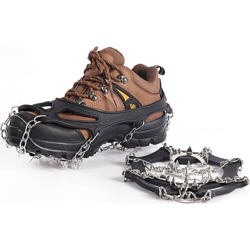 19 M L Crampons Anti-skid Shoe Covers Outdoor Winter Ice Climbing Crampons Walking Ice Fishing Snow Shoes Anti-skid Shoe Covers