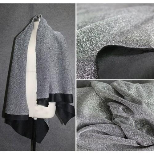 Silver silk autumn and winter knitted air layer space cotton fabric