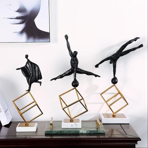 Modern Resin Characters Statue Ornaments Home Livingroom Office Desktop figurines Crafts Hotel TV Cabinet Furnishing Decoration