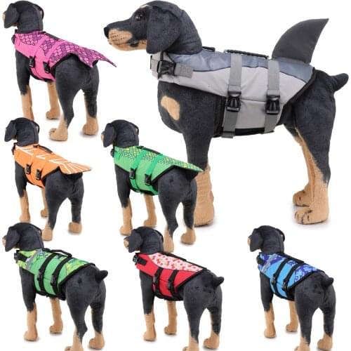 Pet Dog Life Jacket Safety Vest Mermaid Life Jacket Swimming Life Vest with Rescue Handle Lifesaver Ripstop Life Preserver