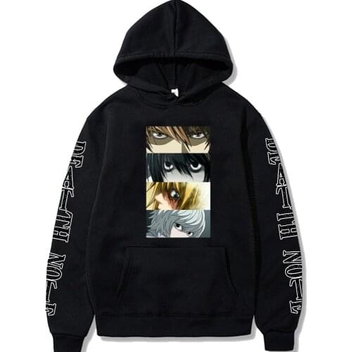 Men Womens Anime Death Note Hoodies Sweatshirt Fashion Designer Japanese Anime Printed Streetwear For Man Unisex Hoodie