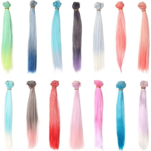 25cm*100cm Long Straight High Temperature Fiber BJD SD Wig DIY Pink Brown White Color Doll Hair For 1/3 1/4 Dolls Free Shipping