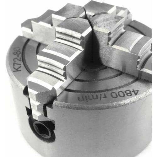 High Accuracy Four Jaw Chuck Self-centering For Mechanical Lathe For Drilling Milling Machine DIY Mini Hardened Steel Reversible