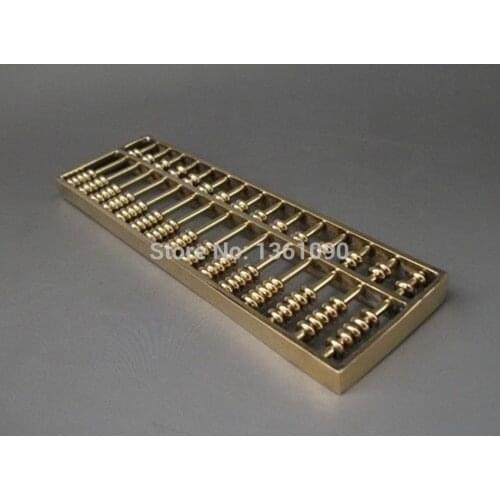 Xd 00220 Chinese Tibetan Brass carved Abacus-Calculator