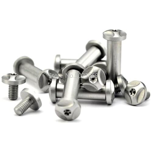 2Pieces 416 stainless steel M4 Fastening screw rivet for CNC carving Milling cutter DIY Straight pocket knife tools