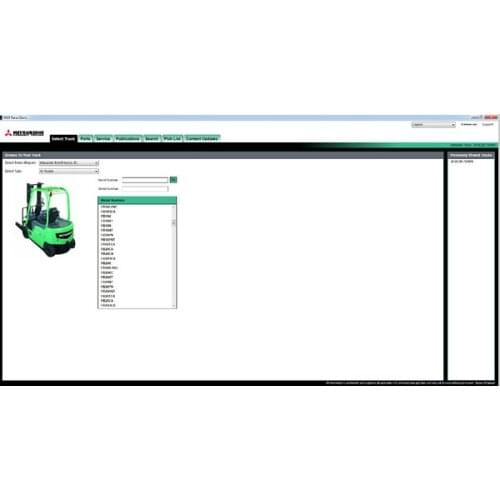Forklift Trucks MCFE 2014 Spare part catalogue and service for Mitsubishi