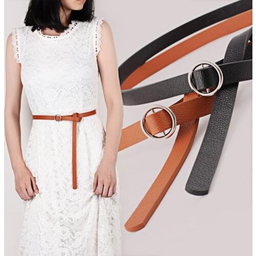 Women Faux Leather Belts Fashion Ladies Slim Belt Quality Ladies Leather Belt