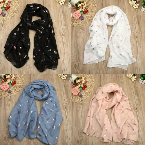 Foulard femme scarf women Lady Butterfly Print Long Wrap 's Shawl Pashmina Stole Scarf Scarves bandana chiffon hijab бандана